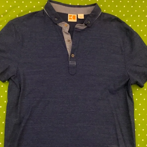 BOSS ORANGE SS BD 3 Button Blue on Blue Polo - Picture 7 of 8